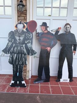 Horror Movie Character Cardboard Cutout Set of 3