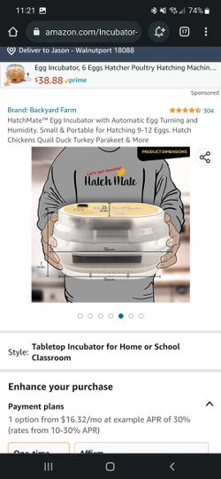 Hatch Mate Egg Incubator - Chicken 🐔 Duck 🐣