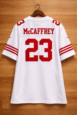 San Francisco 49ers niners McCaffery 23 white fully stitched