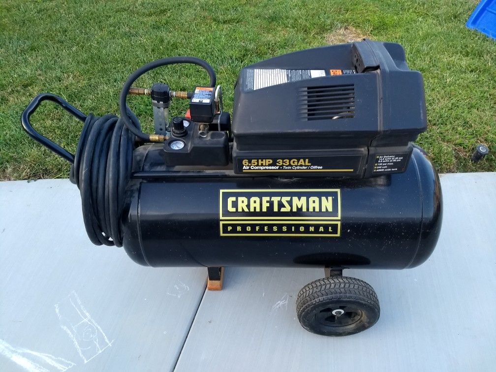 Craftsman 6.5 hp 33 gallon cheap air compressor 240v