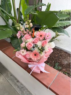 Pink Graduation flowers