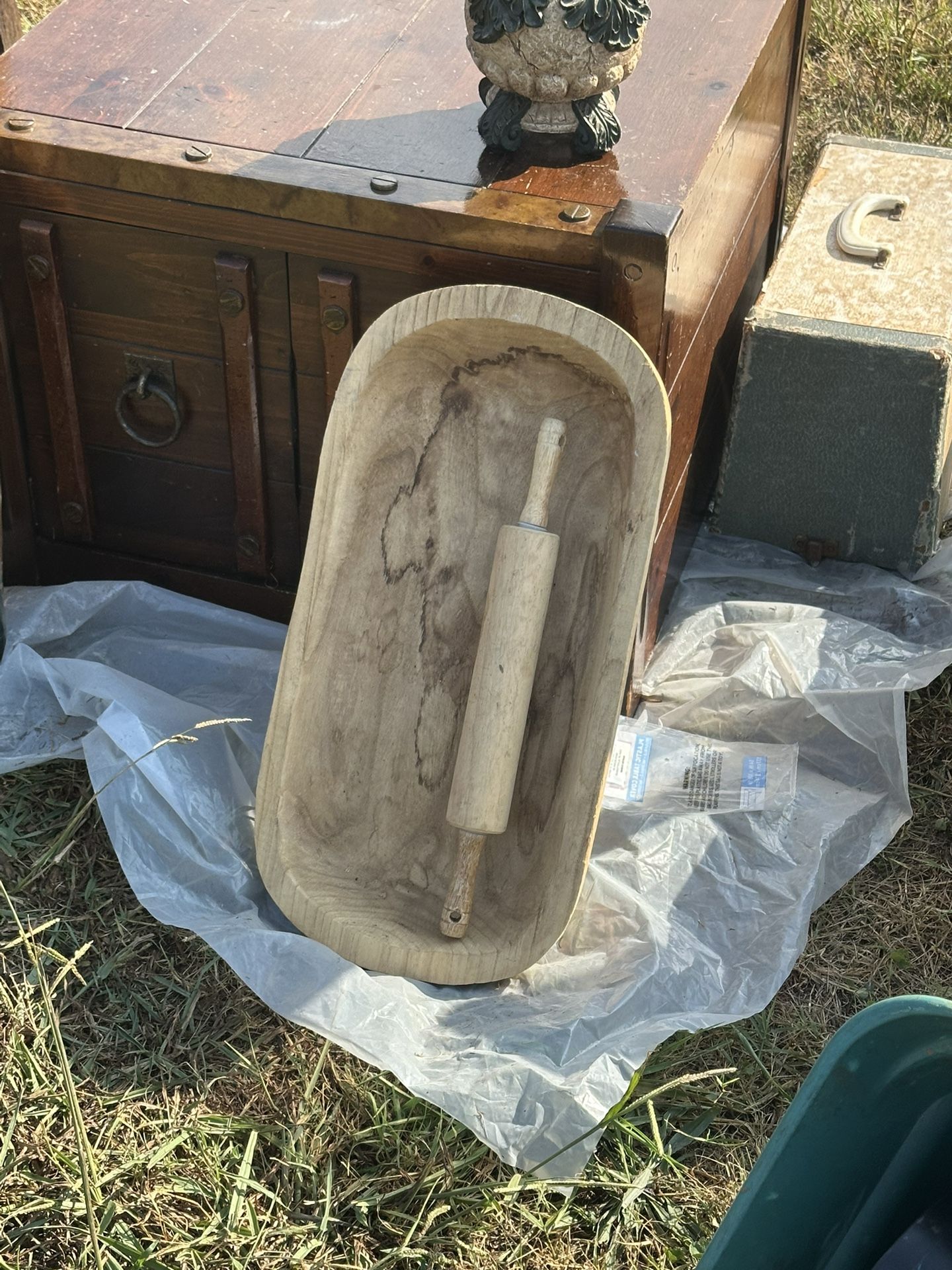 Antique Fruit Bowl And Roller