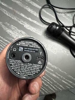 Black Handheld Microphone with USB Charging