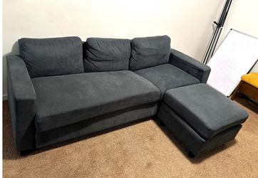 Dark Grey Sectional Sofa with Chaise $350 (or $250 cash same day! )