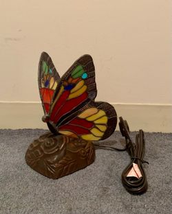 Stained Glass Butterfly Lamp