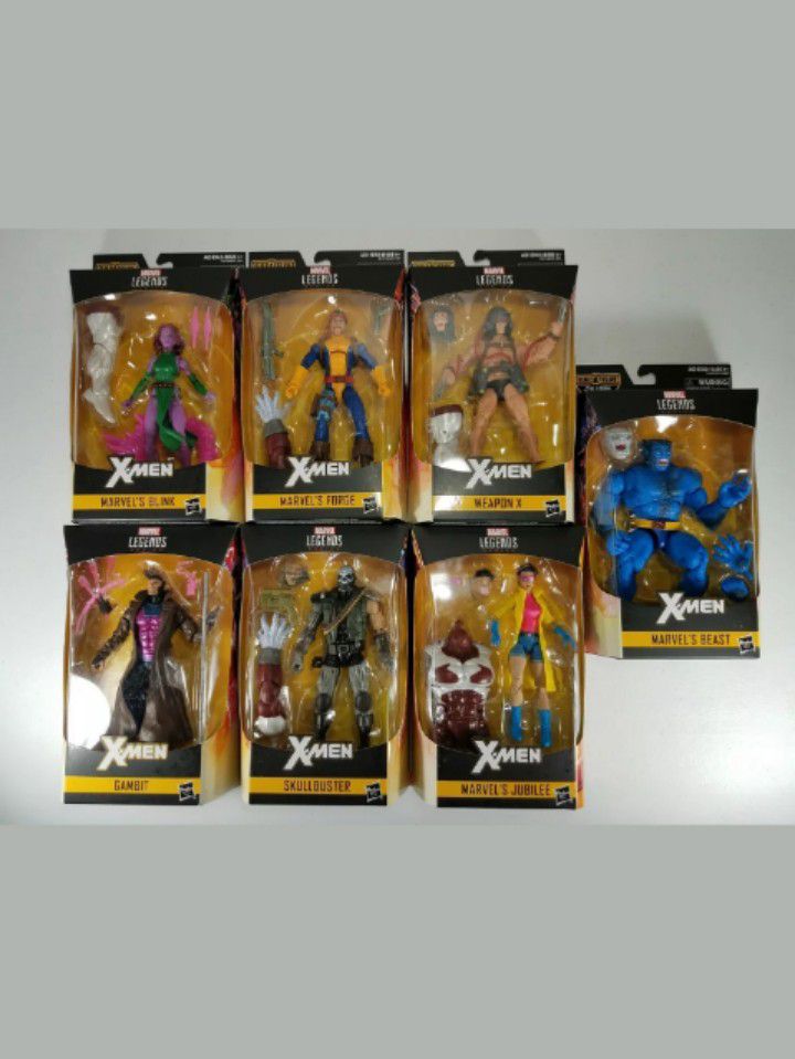Marvel Legends Complete Set of 7 Collectible Action Figure Toys with Pieces to Build Caliban ( Various Prices down Below )