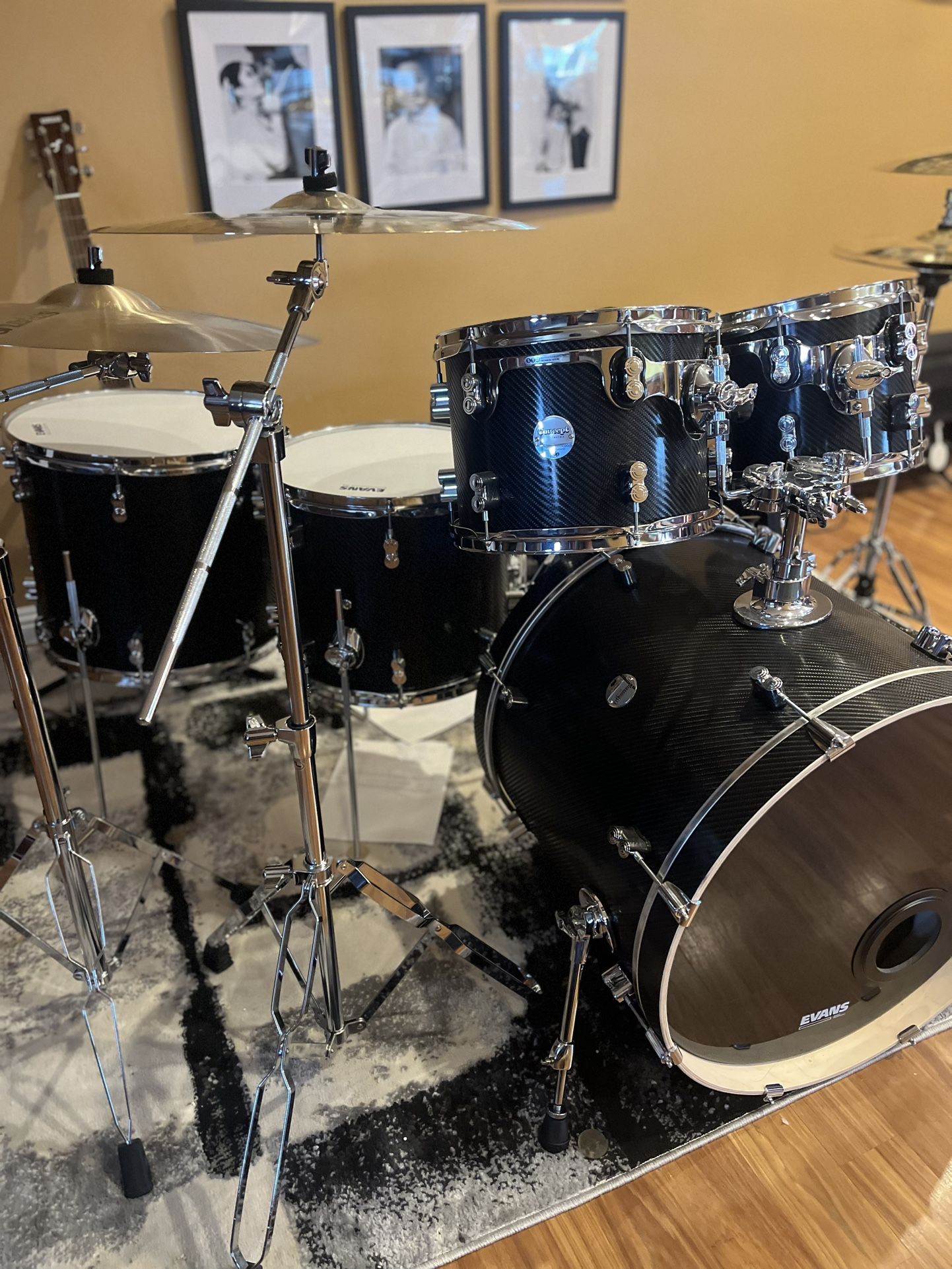 PDP Concept Maple 7pc Comes With Custom a Cymbals (14inch Hihat, 16 Crash, 18 Crash And 20inch Sratus Ride) All Hardware Included