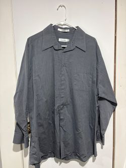 Calvin Klein Gray Long Sleeve Button-Up Shirt