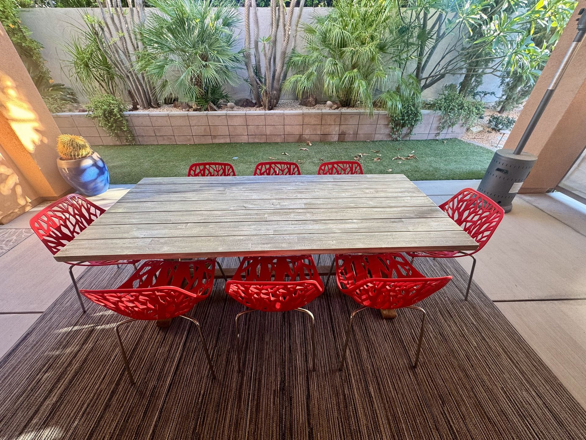 Patio Dining Table & 8 Chairs