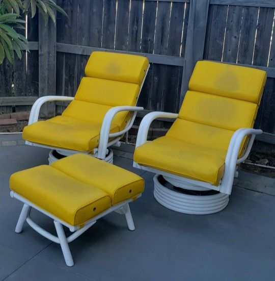 Captain Chairs And Ottoman