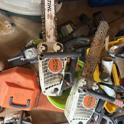 Two Stihl 193T Chainsaws