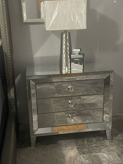 Mirrored nightstand