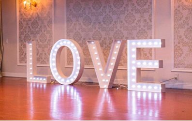 Illuminated wood letter