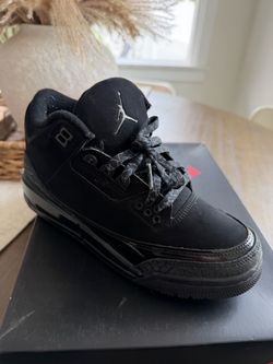 Air Jordan 3 retro Black Cat Authentic 4.5 Y and 3.5 Y