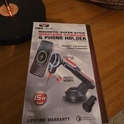 Magnetic Super Stick Wireless Charger & Phone Holder