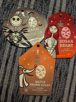 3 Nightmare Before Christmas Scented Facial Sheet Masks