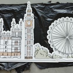 London Skyline Foam Board Artwork