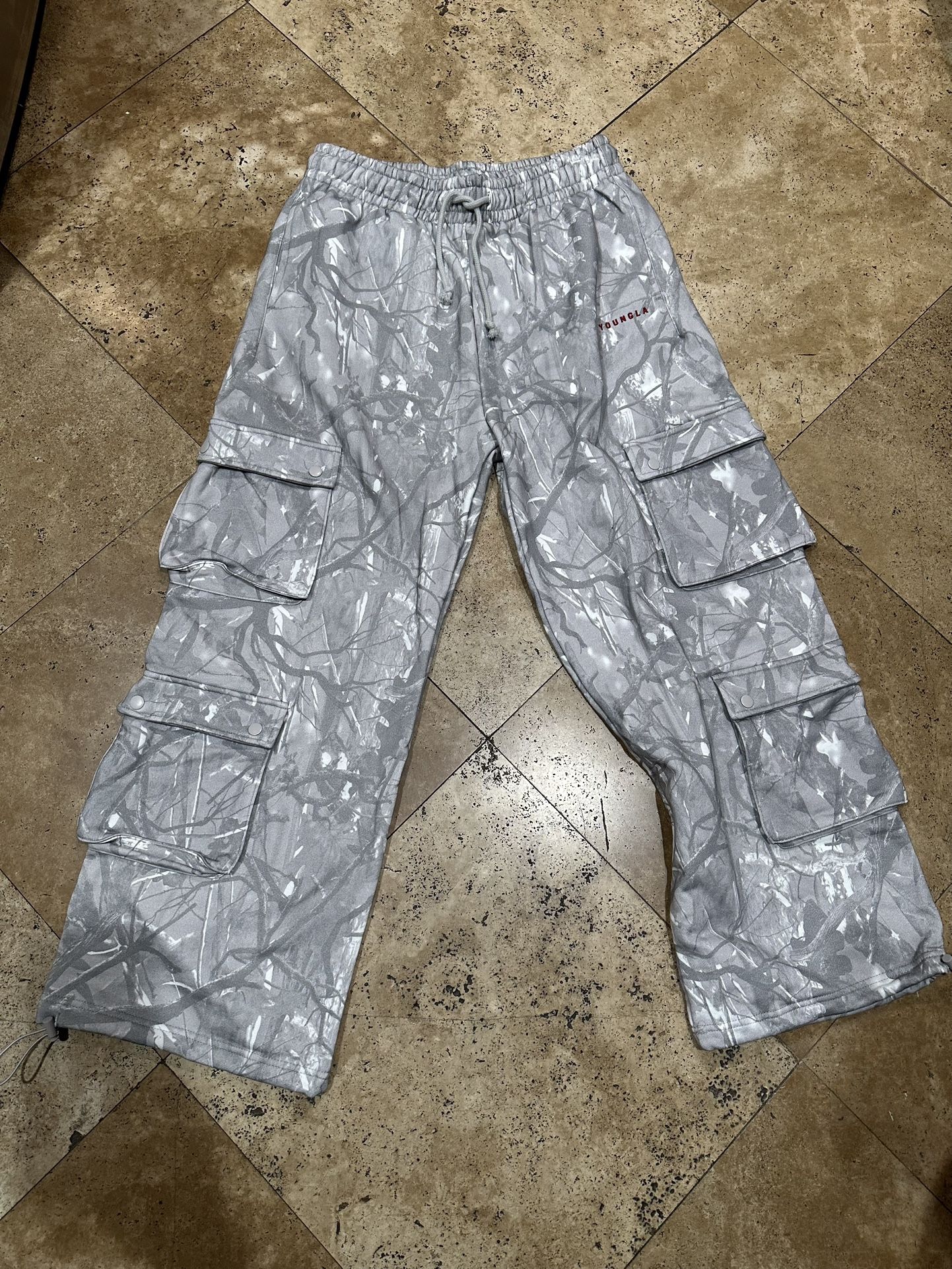 Young LA Hunting season cargo Joggers Grey Camo