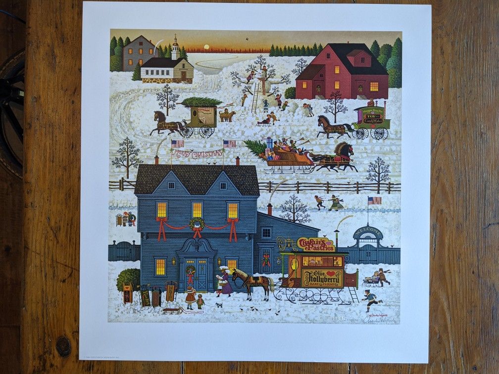 Charles Wysocki Christmas Print