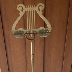 Brass Sheet Music Stand Lyre Harp Shaped Adjustable 