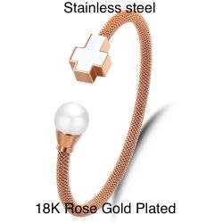 Bangle Stainless Steel 18K Rose Gold Plated