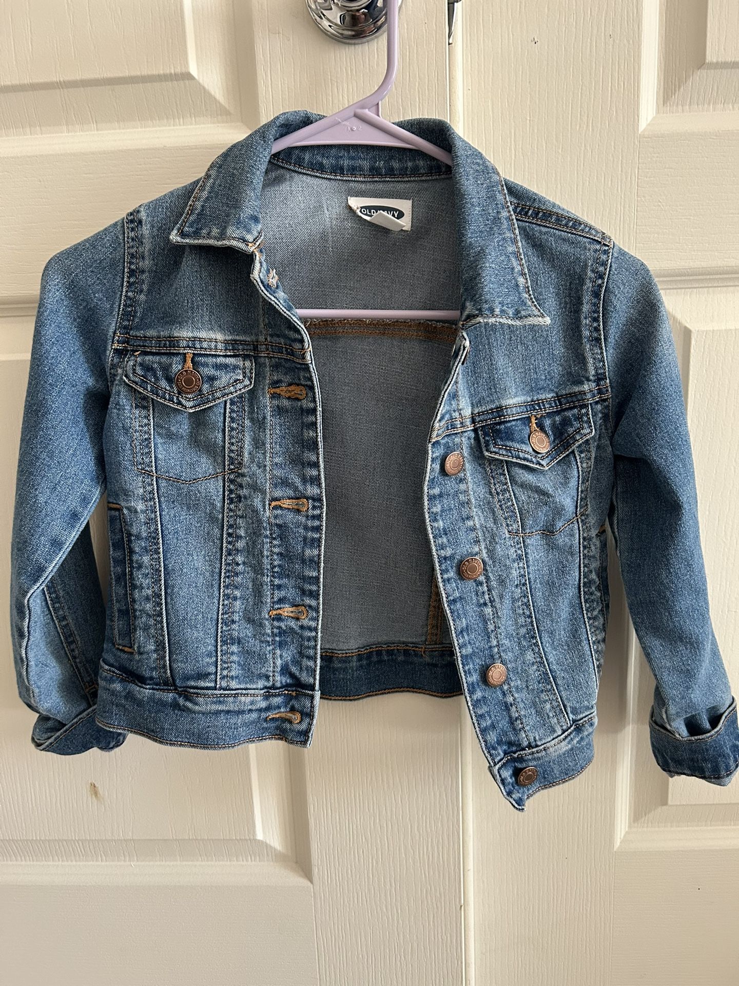 Kids Denim Jean Jacket Size 8 - Great Condition