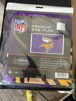 Official Minnesota Vikings 3’x5’ Premium Flag