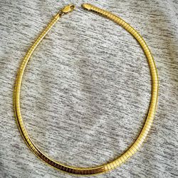 NEW!! 925 Italian Silver Necklace Played W/ 18k Gold