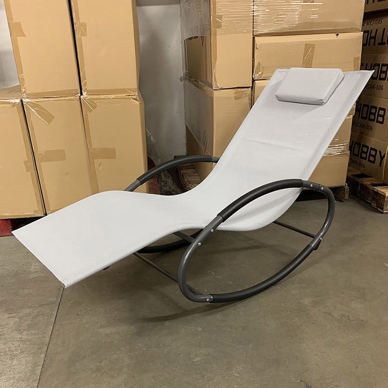 BRAND NEW $45 Outdoor Rocking Zero Gravity Chair Patio Lounge Chair Recline Rocker for Backyard Pool w/ Pillow 