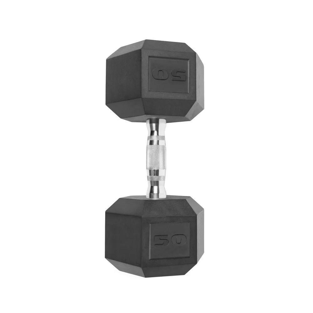2 pack) CAP Barbell, 50lb Coated Hex Dumbbell, 