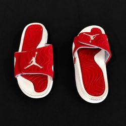Jordan Hydro 4 Slides White Gym Red Men’s Size 9