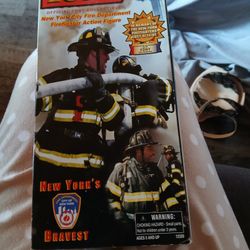 FIRE ZONE FDNY OFFICIAL F.D N Y COLLECTIBLE , TWELVE INCH TALL ACTION FIGURE