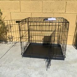 24" Foldable Dog Crate With Double Doors 