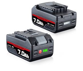Powerful lithium ion battery is 18V 7.0Ah. Model BSL1810. It has 7000mAh  126WH