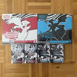 Pokemon White Flare Black Bolt ETBs And Booster Bundles
