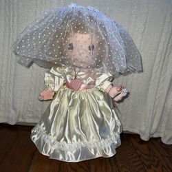 Precious Moments 1990 Limited Edition WEDDING BRIDE 16" Plush Doll Applause EUC