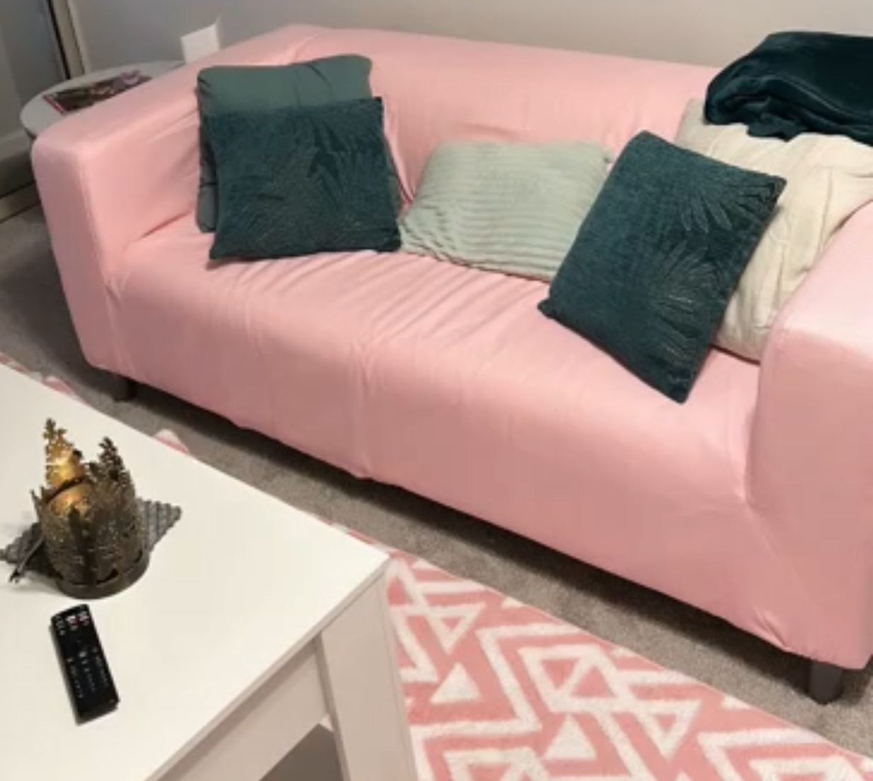 Klippan Ikea Loveseat Sofa couch , Can Take The Pink An D the Original Green Cover 