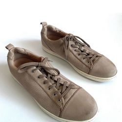 Born Men's Beige Leather Sneakers Size 11M Casual Lace Up Shoes