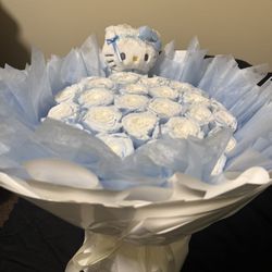Blue/ White Hello Kitty Flower Bouquet 
