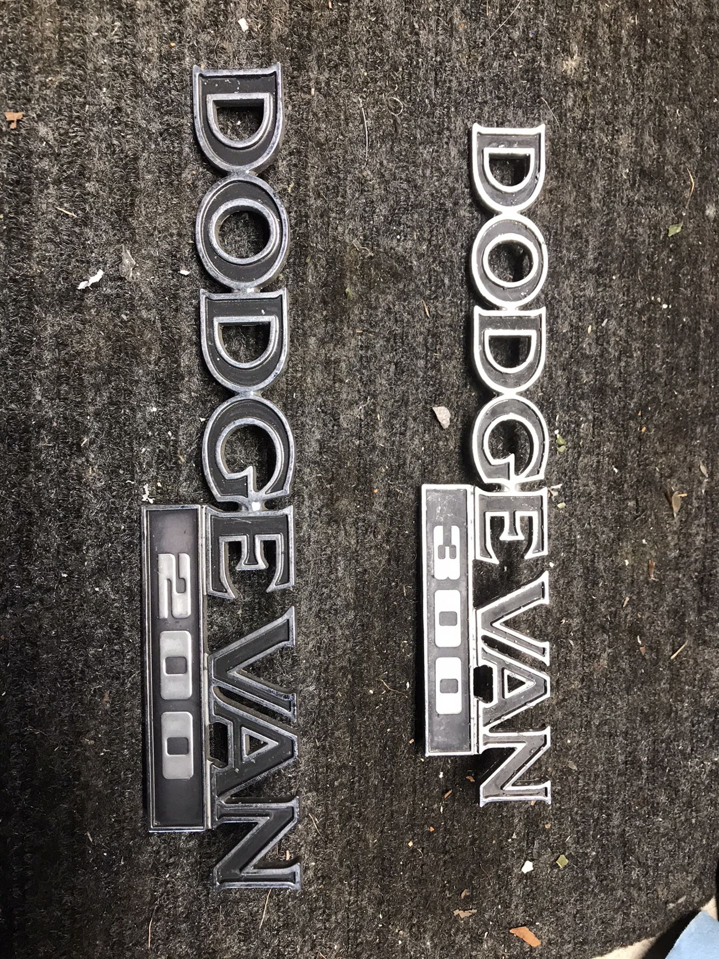 Dodge van metal badges