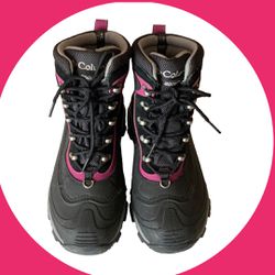 Columbia Black, Gray, Pink Omni Heat Techlite Winter Boots Wm 7