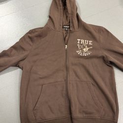 Brown True Religion Hoodie XL