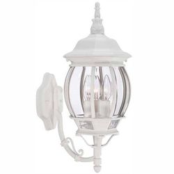 Hampton Bay 3-Light White Outdoor Wall Lantern Sconce