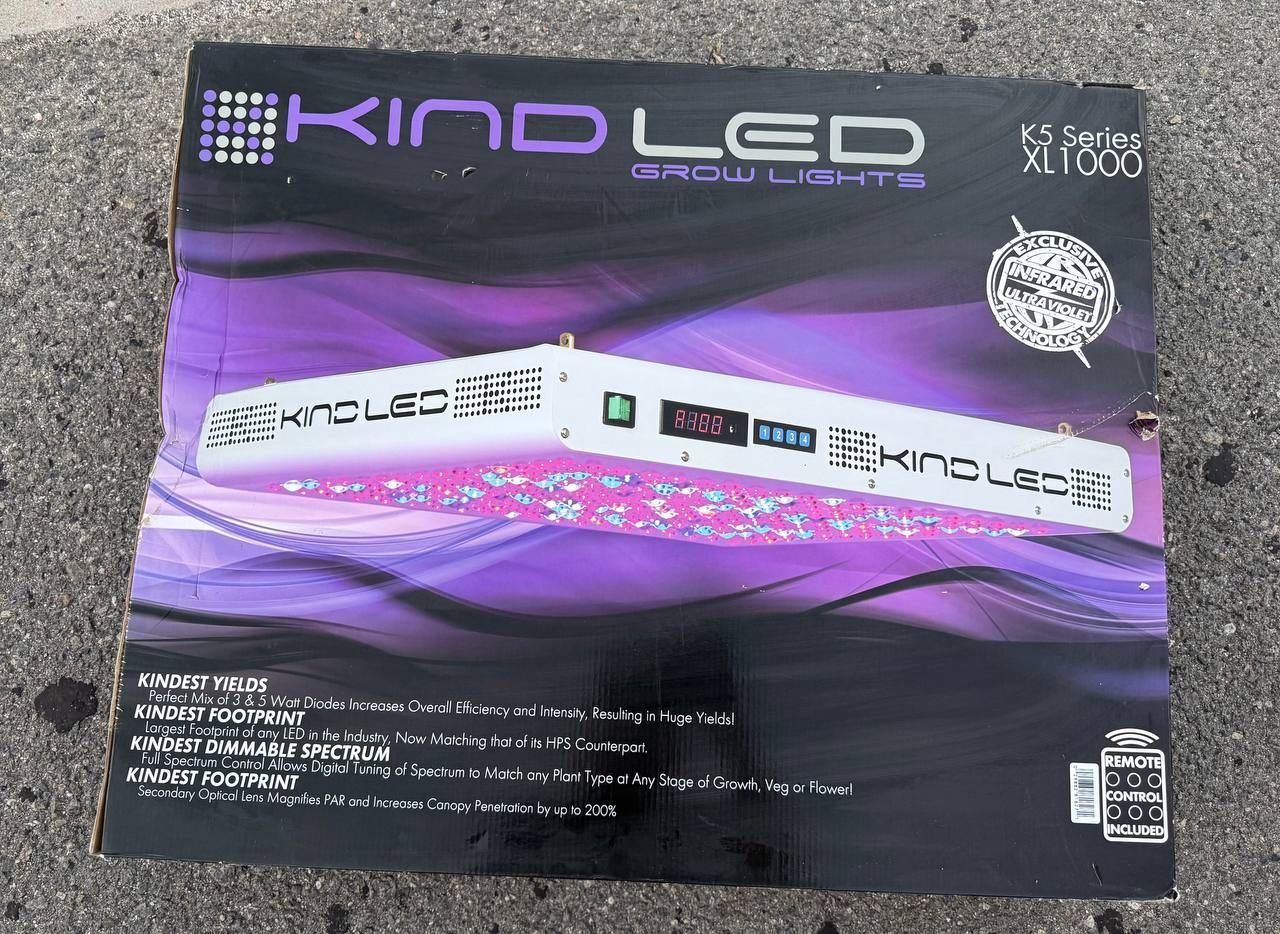 Kind LED K5 Series XL1000 Grow Light – Full Spectrum LED Grow Lamp w/ Remote – Tested & Working