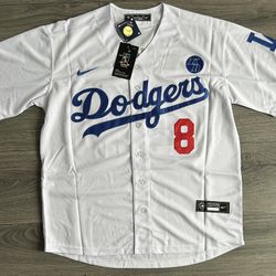 Los Angeles Dodgers Kobe Bryant White Jersey 