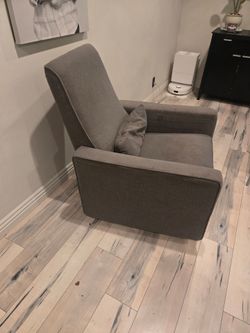 Gray Rocker Recliner Chair – Rocking + Reclining – Comfortable