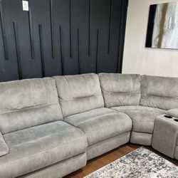 Large Suede Sectional 
