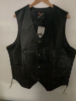 Motorcycle leather vest