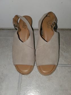 Suede High Heels Sand Colored Size 7