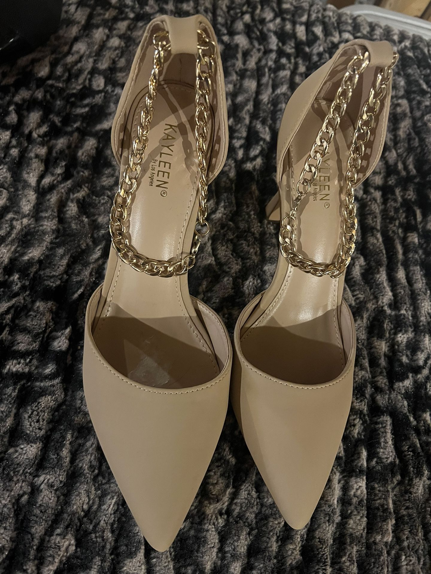 Beige Heels Size 8